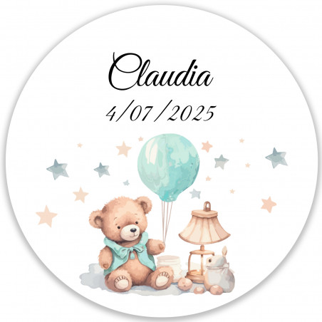 Balsamo per labbra personalizzato in una scatola a forma di elefante per bomboniere per il battesimo