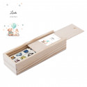 Dominò infantile design animali personalizzato con adesivo per battesimi
