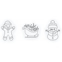 Decorazioni di Natale da colorare con matite colorate in scatola personalizzata