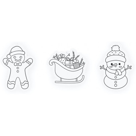 Decorazioni di Natale da colorare con matite colorate in scatola personalizzata