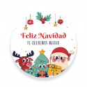 Decorazioni di Natale da colorare con matite colorate in scatola personalizzata