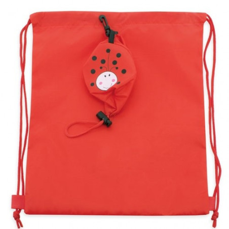 Zaino pieghevole a forma di coccinella con corda personalizzata con etichetta di Frozen