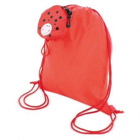 Zaino pieghevole a forma di coccinella con corda personalizzata con etichetta di Frozen