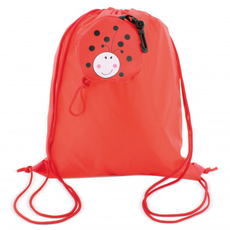 Zaino pieghevole a forma di coccinella con corda personalizzata con etichetta di Frozen