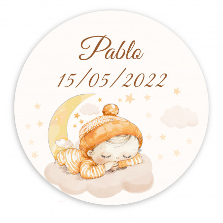 Portachiavi di peluche personalizzato in sacchetto di tela per battesimi