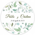Massaggiatore facciale in busta kraft con adesivo personalizzato per matrimoni ed eventi