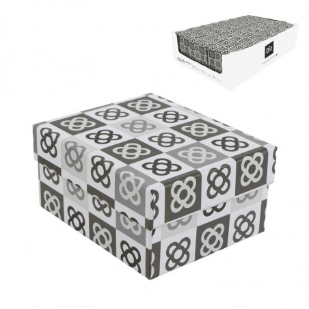 Scatola di kraft con disegni geometrici
