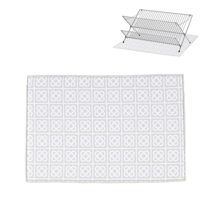 Tappetino scolapiatti 50x38 cm in microfibra grigio