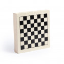 Set di giochi da tavolo in scatola di legno personalizzata con adesivo dei re magi e borsa kraft dettaglio di Natale