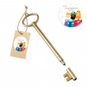 Chiave vintage penna a sfera con etichetta kraft personalizzata per i Re Magi per Natale