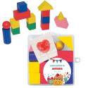 Puzzle di legno con blocchi, lecca-lecca e adesivo personalizzato per compleanni