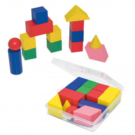 Puzzle di legno con blocchi, lecca-lecca e adesivo personalizzato per compleanni
