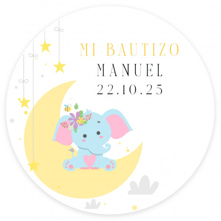 Balsamo labiale personalizzato in busta kraft con adesivo design elefante personalizzato per dettagli