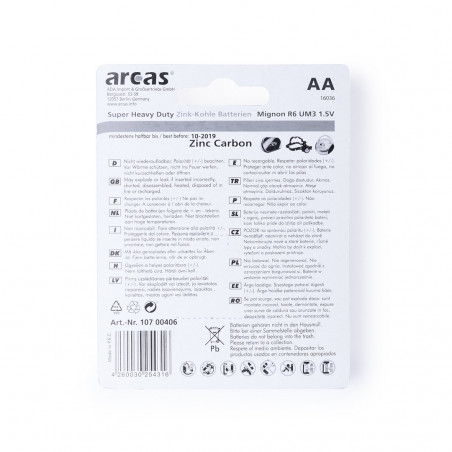Blister di 4 pile 1,5V AA/R06
