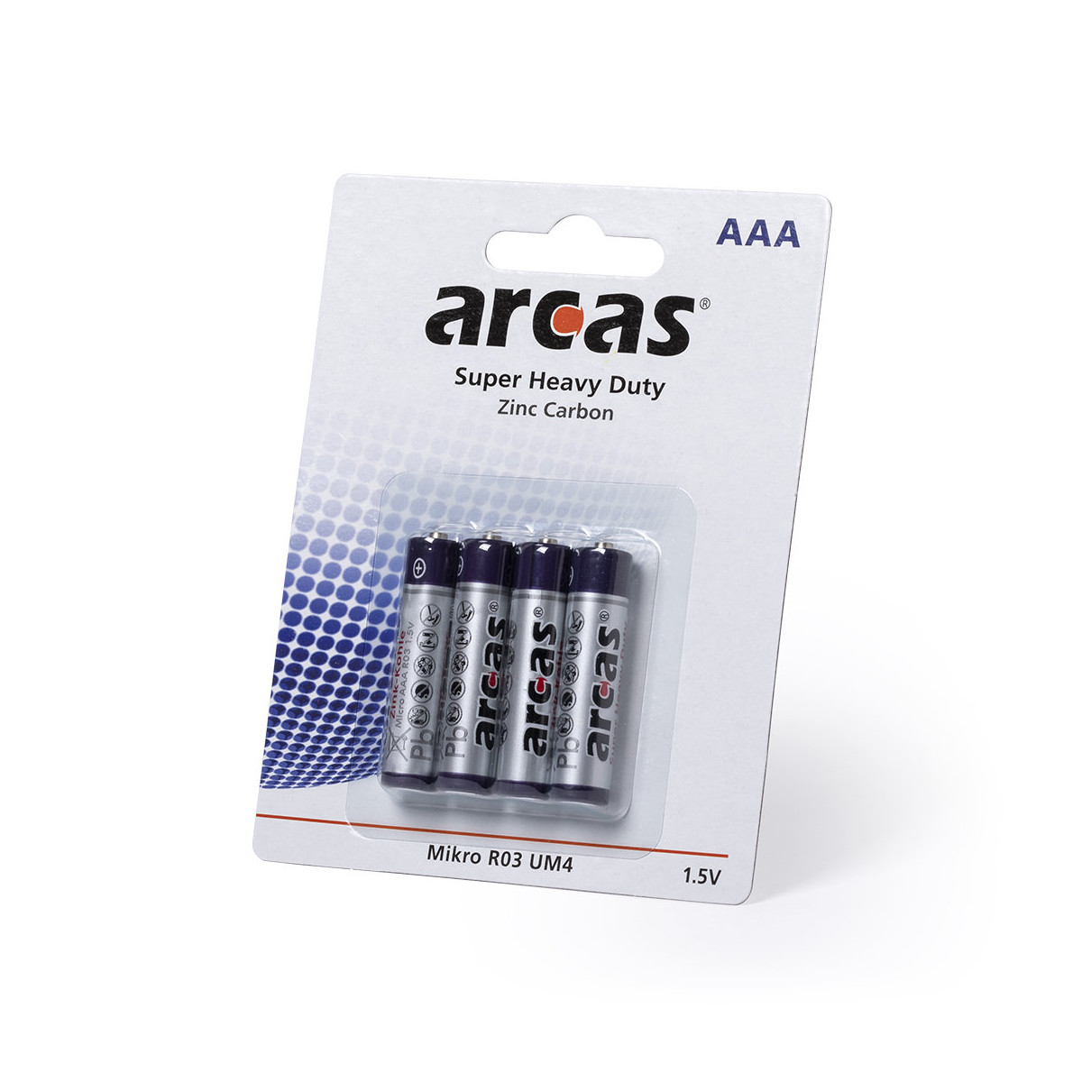 Blister di 4 batterie 1,5V AAA R03