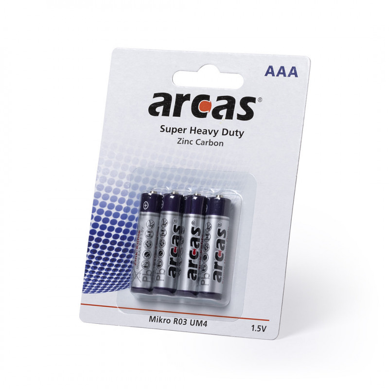 Blister di 4 batterie 1,5V AAA R03