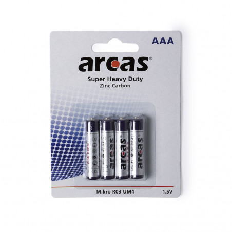 Blister di 4 batterie 1,5V AAA R03