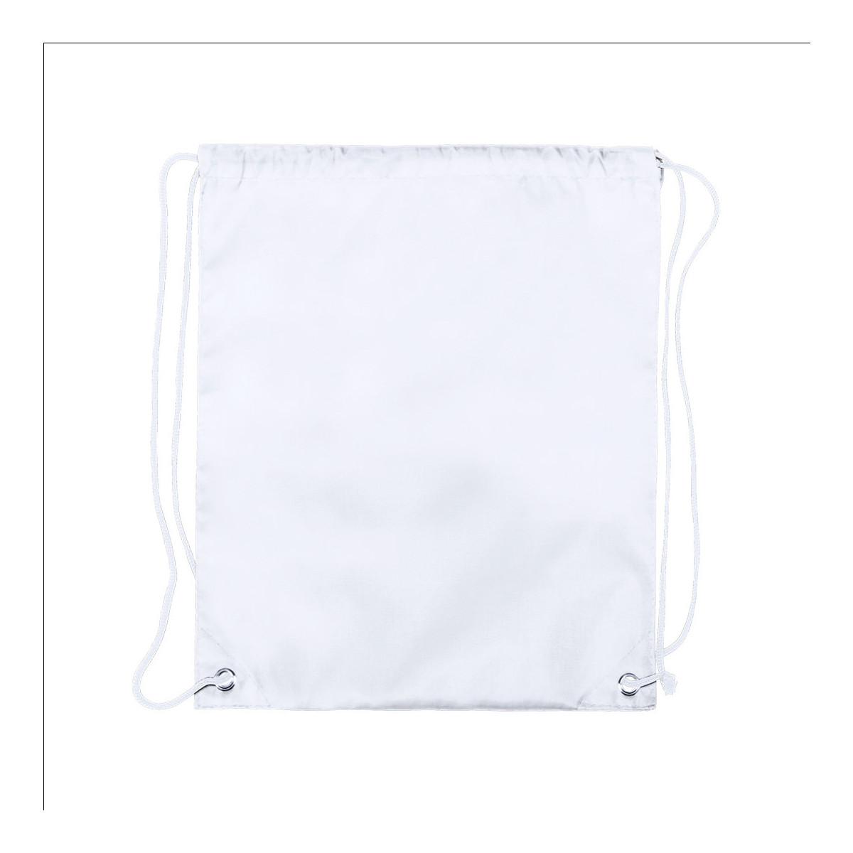 Zaino Bianco a Corda per Sublimazione in Poliestere 210T