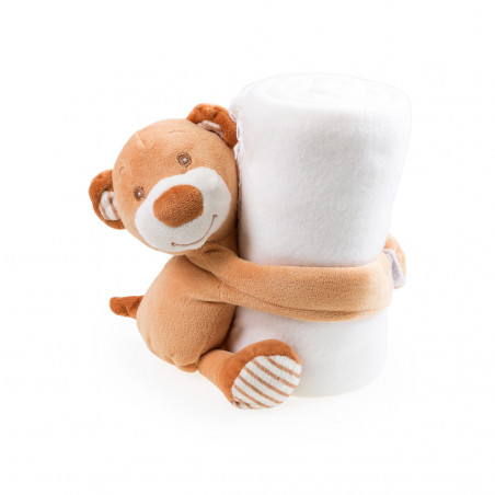 Coperta con orsetto di peluche