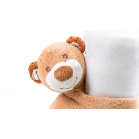 Coperta con orsetto di peluche