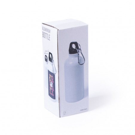 Bidone in alluminio da 400 ml con moschettone Personalizzabile e pratico