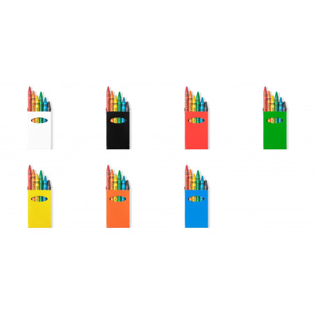 Set di 6 cere colorate in scatola di cartone Divertimento e creatività assicurati