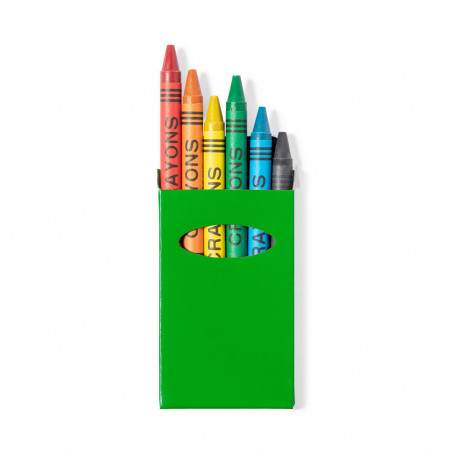 Set di 6 cere colorate in scatola di cartone Divertimento e creatività assicurati