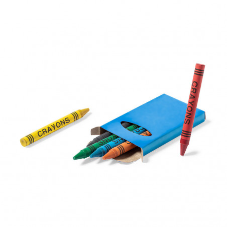Set di 6 cere colorate in scatola di cartone Divertimento e creatività assicurati