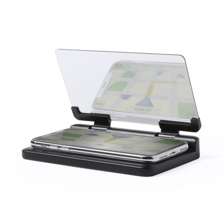 Supporto per smartphone con schermo riflettente e base antiscivolo per auto