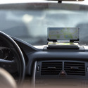 Supporto per smartphone con schermo riflettente e base antiscivolo per auto