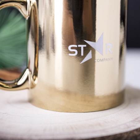 Tazza in ceramica per incisione laser in argento o dorato