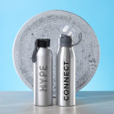 Bidone in alluminio da 650 ml con tappo di sicurezza e nastro di trasporto