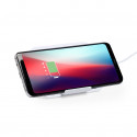 Caricabatterie wireless bianco con supporto per smartphone