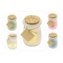 Candele aromatiche con tappo di sughero e biglietto per dediche