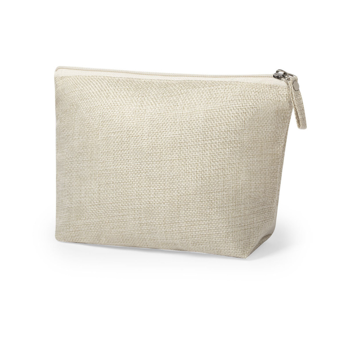 Necessaire in poliestere effetto lino con cerniera Perfetto per dettagli di eventi