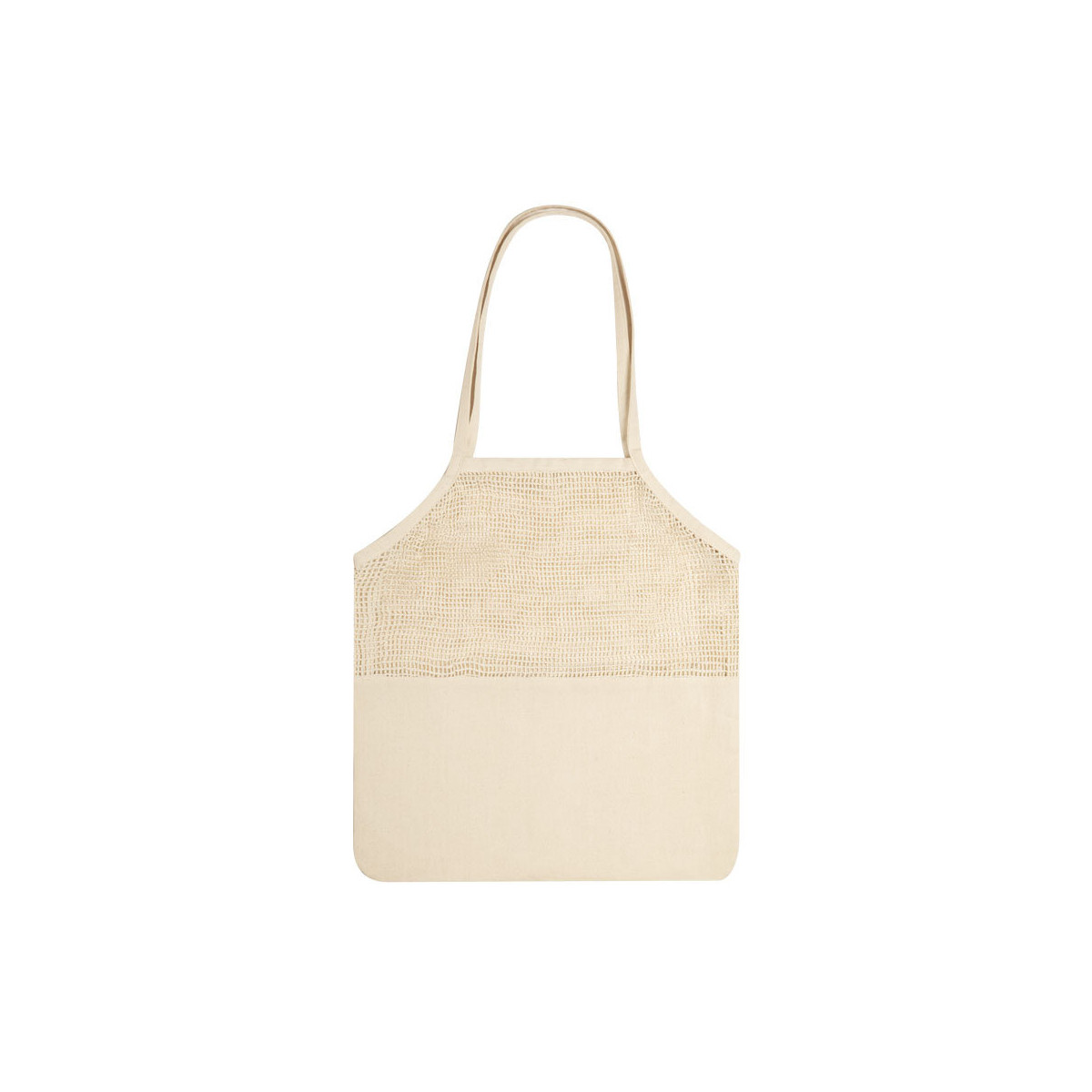 Borsa a rete in cotone con manici per donna