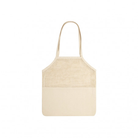 Borsa a rete in cotone con manici per donna