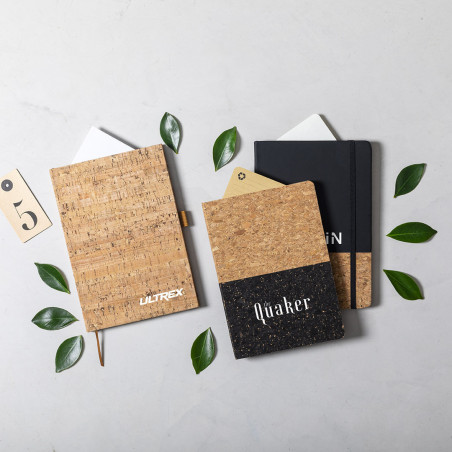 Blocco note con copertina rigida in sughero naturale