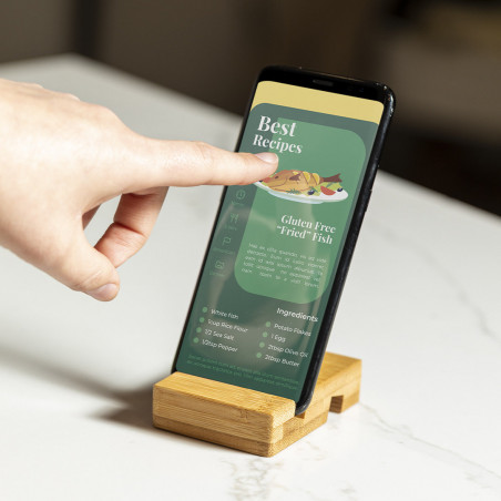 Supporto in legno di bambù per dispositivi