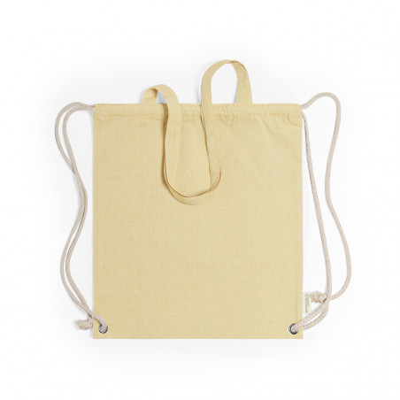Borsa zaino in corda con manici di vari colori