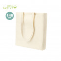 Borsa in cotone organico color naturale con manici lunghi