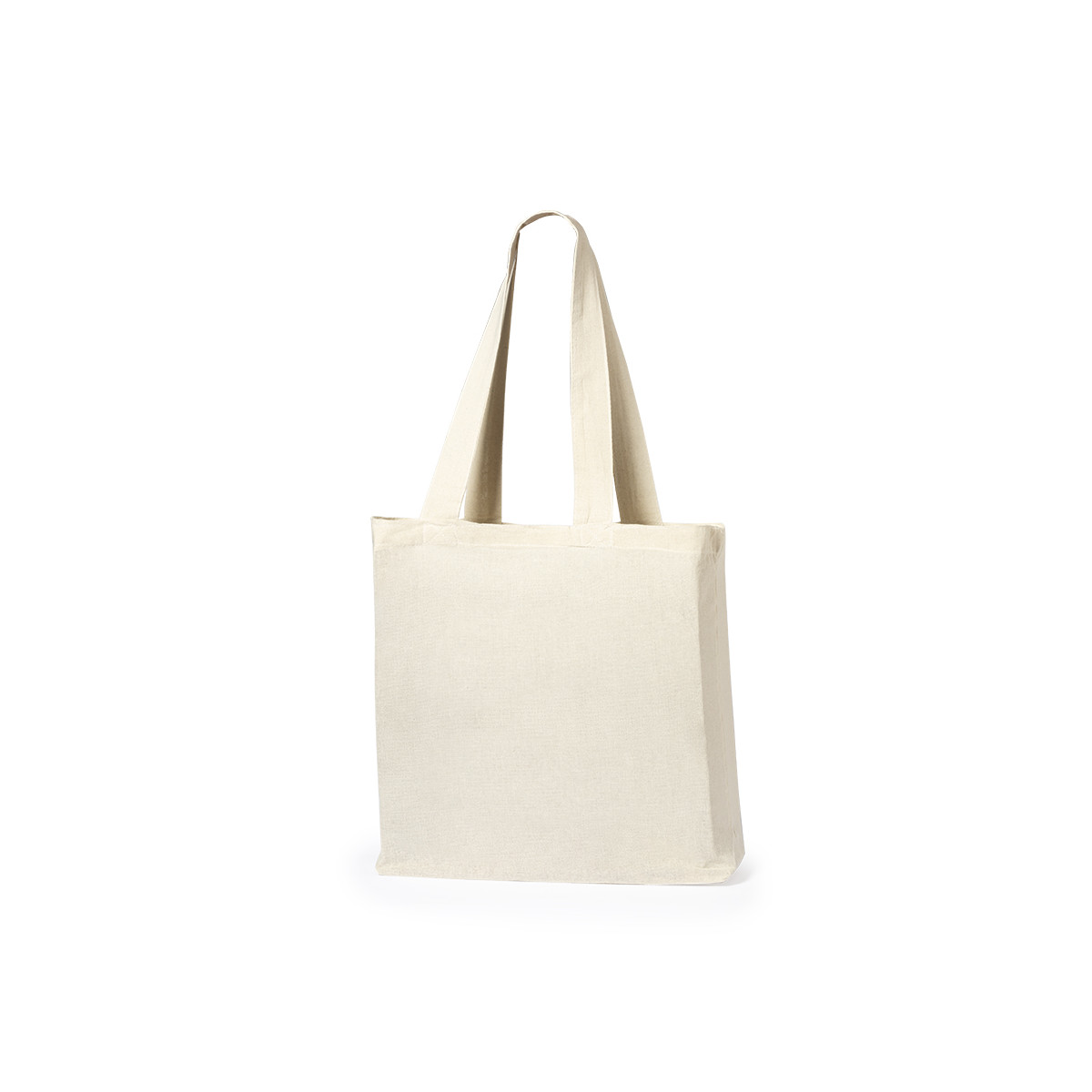 Borsa tote di cotone bianca con manici rinforzati da regalare