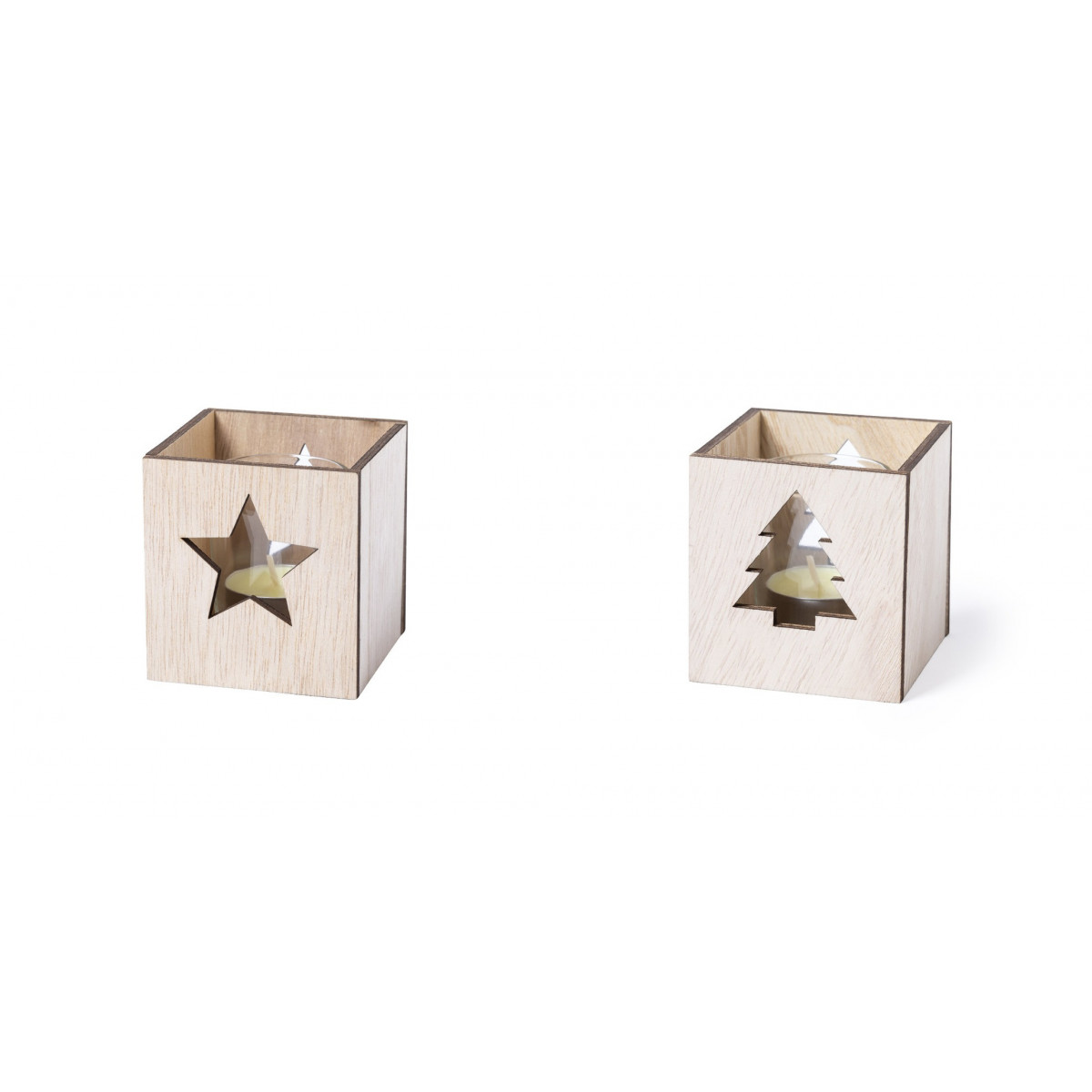 Candela aromatica in barattolo di vetro presentata in scatola di legno speciale Natale