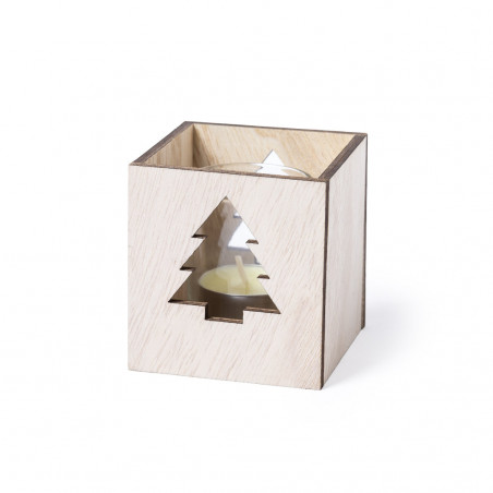 Candela aromatica in barattolo di vetro presentata in scatola di legno speciale Natale