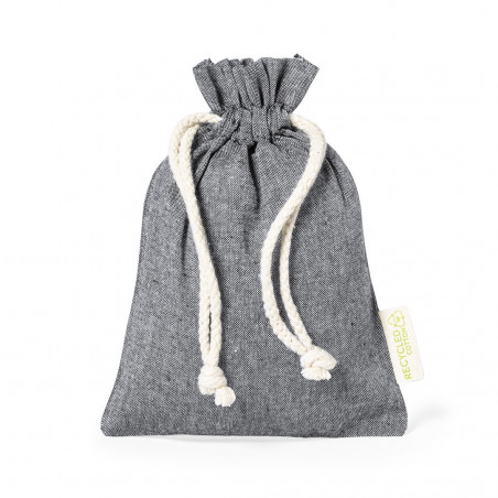 Borsa da presentazione 15x21 in cotone riciclato con chiusura a coulisse vari colori