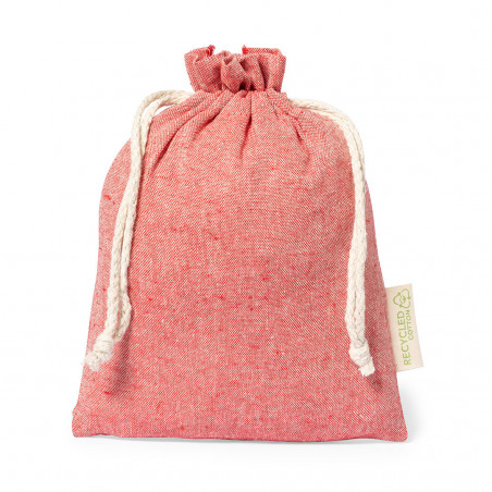 Borsa da presentazione 15x21 in cotone riciclato con chiusura a coulisse vari colori