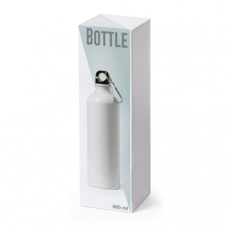 Bidone in alluminio da 800 ml con moschettone Design elegante