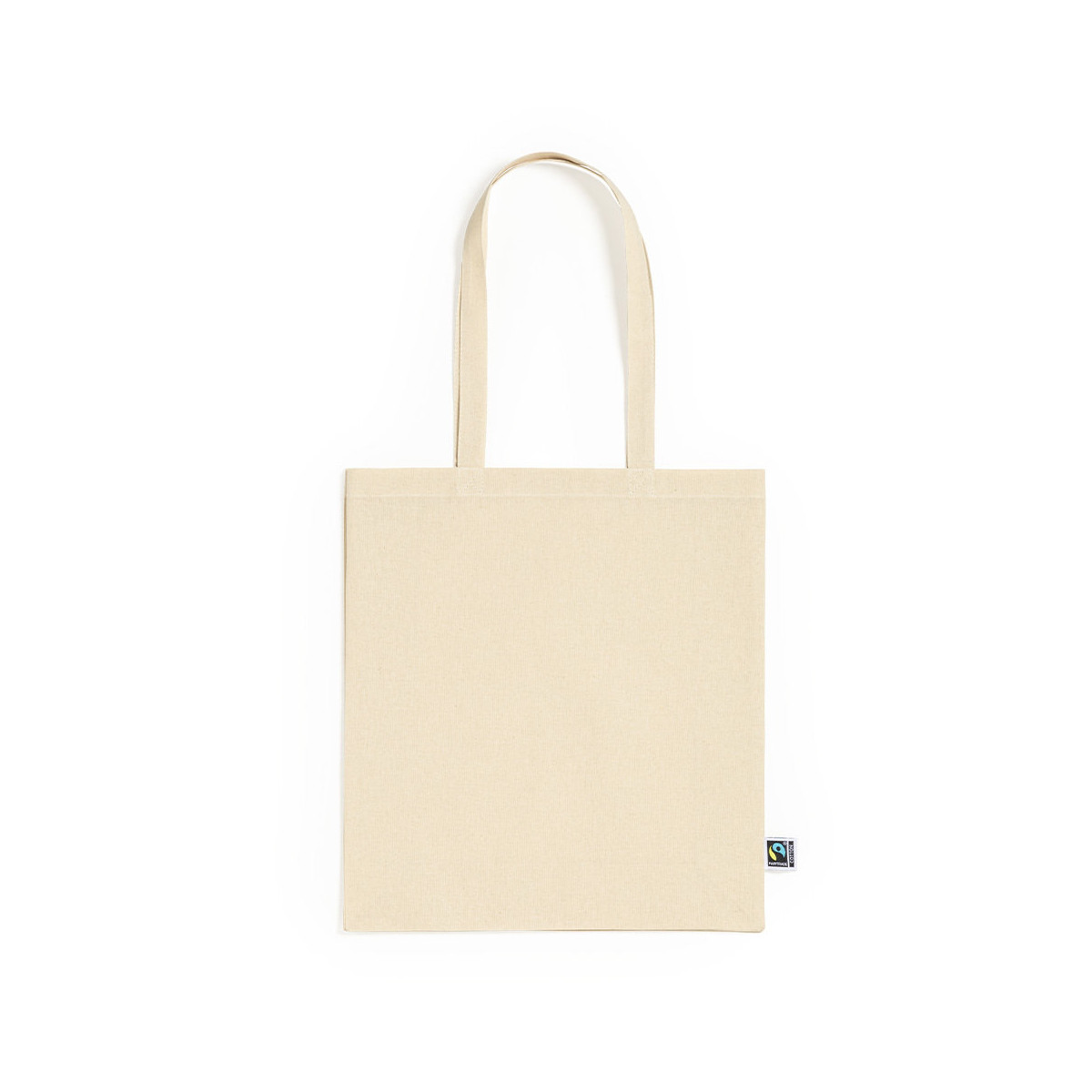 Borsa in cotone 100% con manici lunghi con certificazione Fairtrade