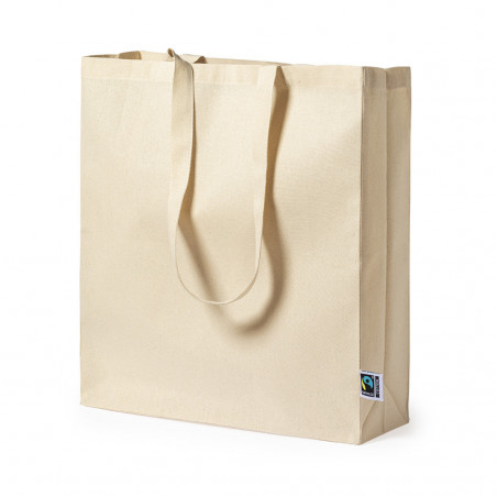 Borsa in cotone 100% con manici lunghi con certificazione Fairtrade