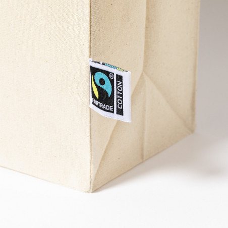 Borsa in cotone 100% con manici lunghi con certificazione Fairtrade